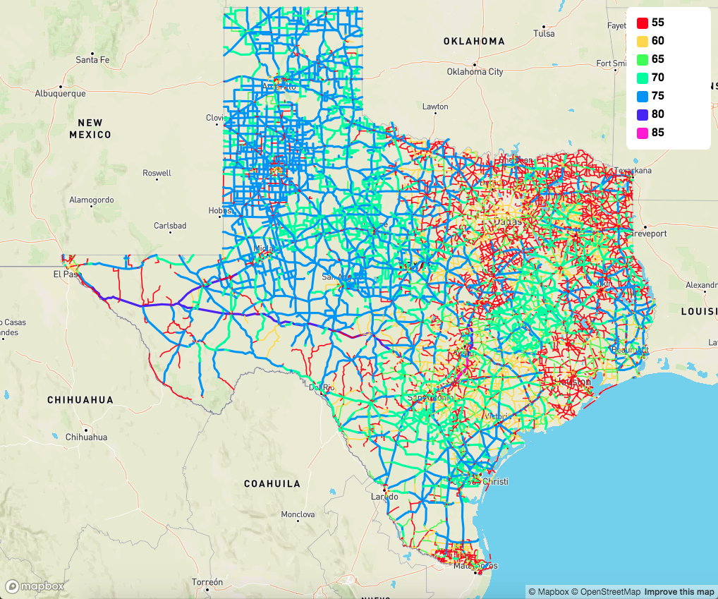 NOL map Texas highways