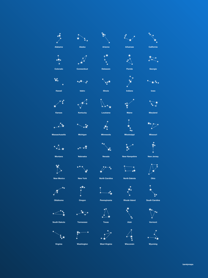 NOL map 50 states constellations