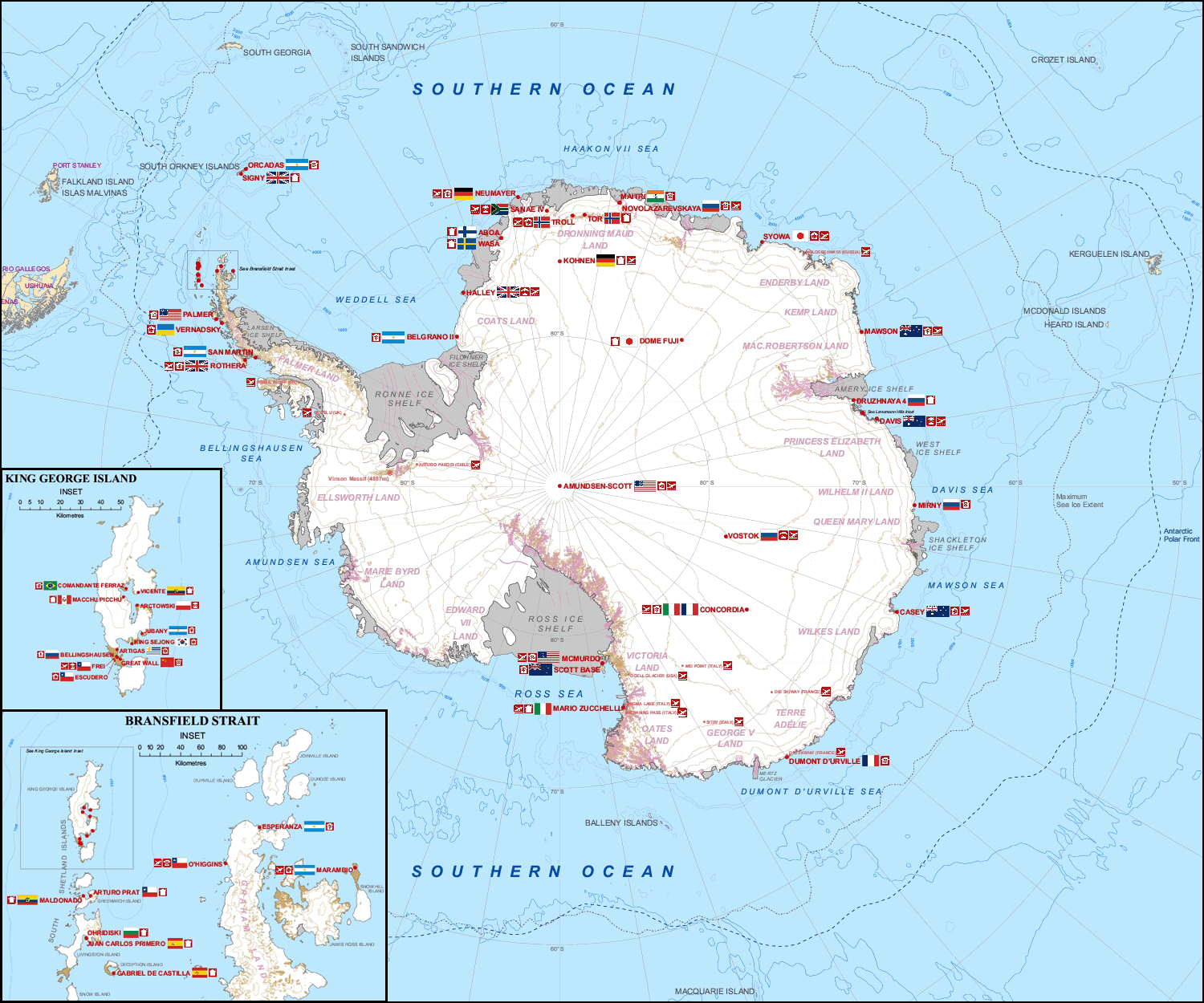 NOL map Antarctica countries