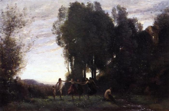 nol art corot circle of nymphs morning 1857