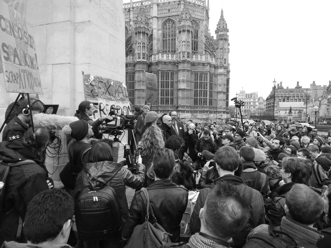 2014 Protest outside parliament for sexual expression. Photo by BeeMarsh BeePhoto
